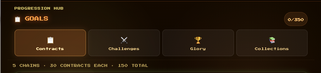 PocketForge goals screen
